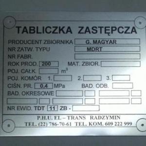 30. tabliczki znamionowe